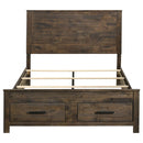 Woodmont - King Headboard & Footboard, Box 1 of 3 - Rustic Golden Brown