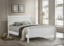 Louis Philippe - Queen Sleigh Headboard & Footboard, Box 1 of 2 - White