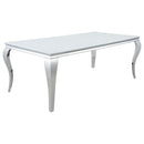 Carone - Dining Table Base, Box 3 of 3 - White And Chrome