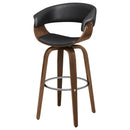 Zion - Swivel Bar Stool-Legs, Box 2 of 2 - Walnut And Black