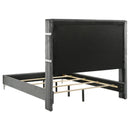 Lucia - King Headboard, Headboard Wings, Footboard & Slats, Box 1 of 2 - Gray