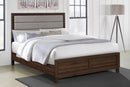 Welsley - King Headboard, Footboard & Slats, Box 1 of 2 - Walnut