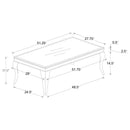 Carone - Coffee Table Glass, Box 1 of 3 - White And Chrome