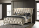 Lorient - Queen Headboard, Box 1 of 4 - Ivory And Camel