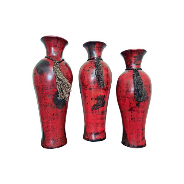 LMT Imports Home Decor Vases & Bowls ZARTE-111RED IMAGE 1