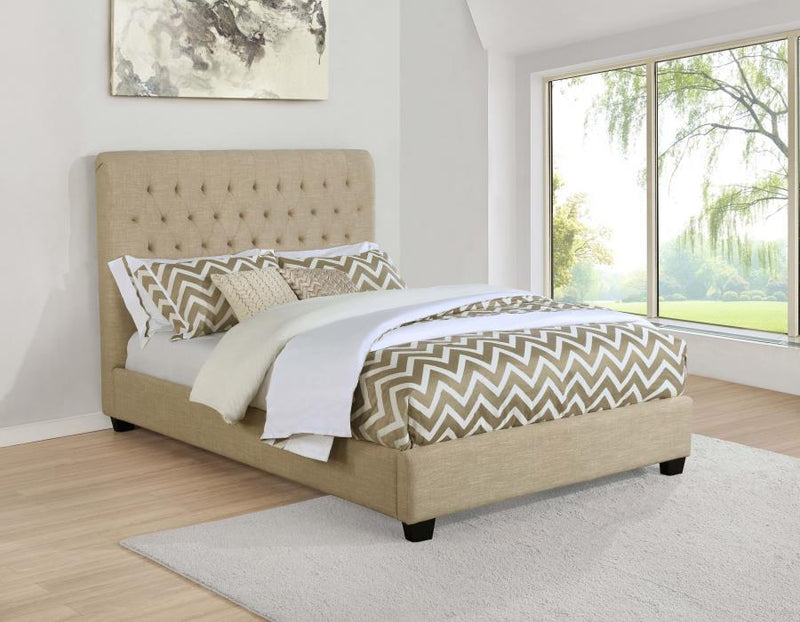 Chloe - California King Footboard, Side Rails, Slats & Hardware, Box 2 of 2 - Oatmeal