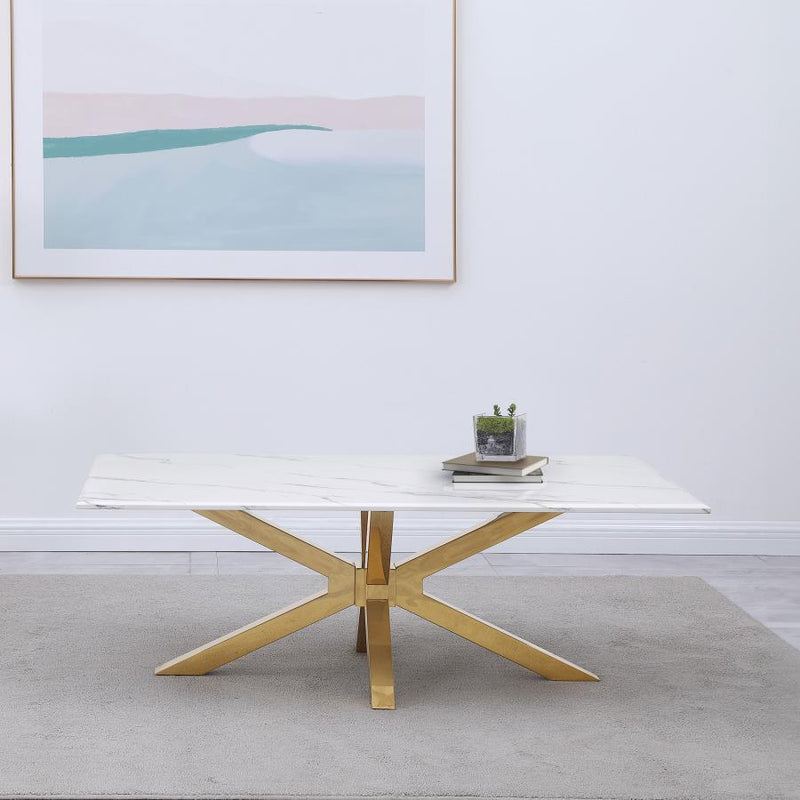 Visalia - Base Stainless Steel Coffee Table - Gold