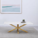 Visalia - Faux Marble Top - White