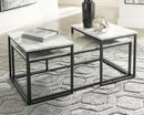 Donnesta - Occasional Table Set (Set of 3) - Gray / Black