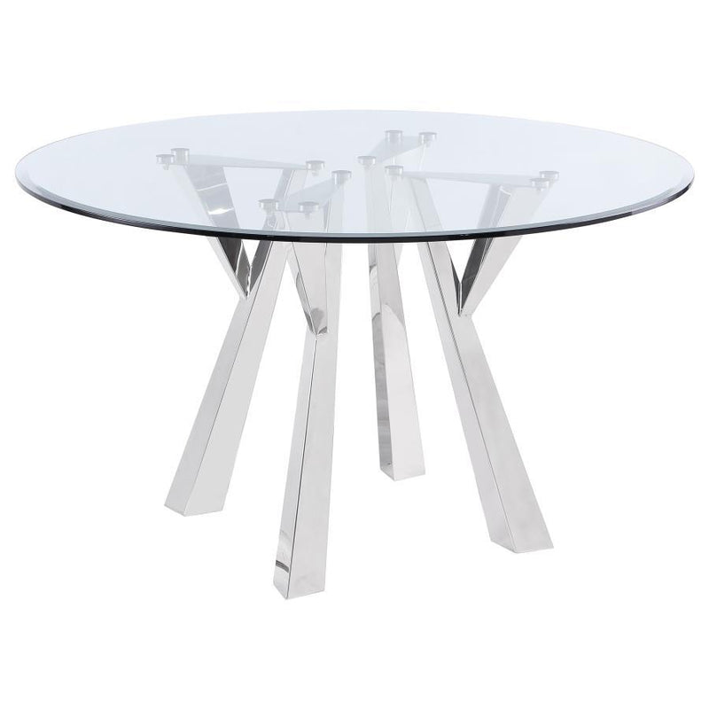 Alaia - Dining Table Base, Box 2 of 2 - Chrome