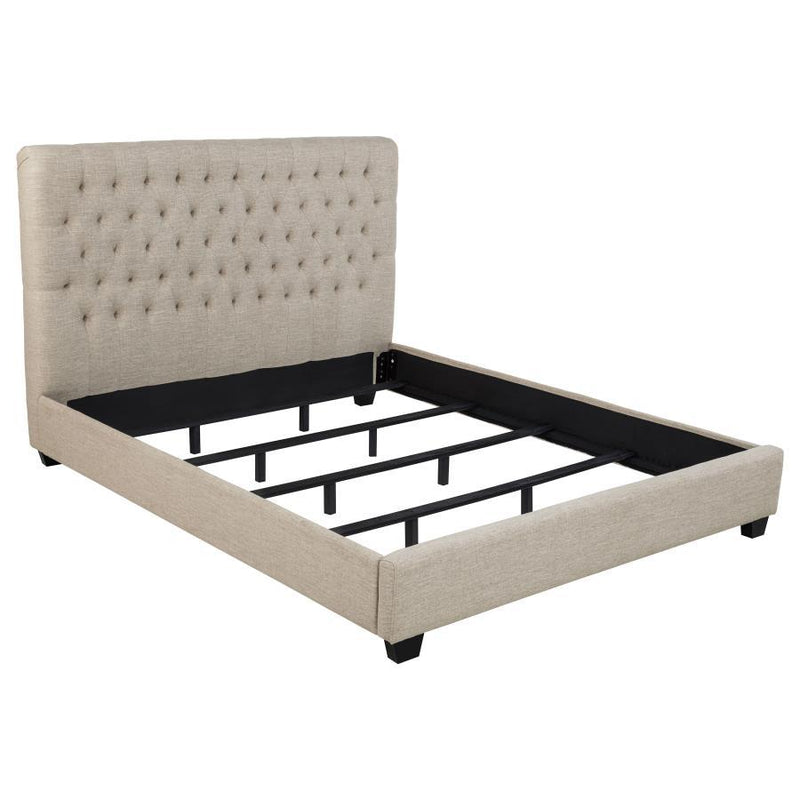 Chloe - California King Footboard, Side Rails, Slats & Hardware, Box 2 of 2 - Oatmeal