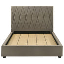 Delsea - Queen Footboard, Side Rails, Slats & Conceal Panels, Box 2 of 2 - Light Brown