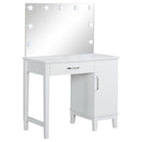 Elijah - Vanity Desk & Stool, Box 2 of 2 - White And Dark Gray