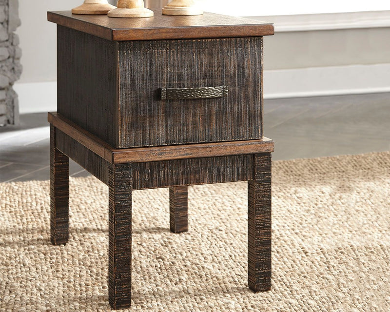 Stanah - Chair Side End Table - Brown / Beige