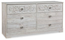 Paxberry - Six Drawer Dresser - Weatherworn - Whitewash