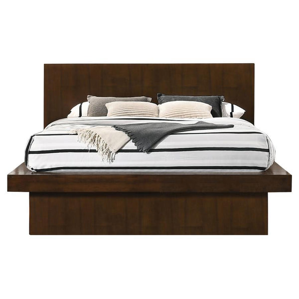 Jessica - Queen Footboard & Side Rail Top Rail, Wooden Base, Box 3 of 3 - Cappuccino