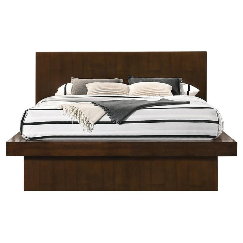 Jessica - Queen Footboard & Side Rail Top Rail, Wooden Base, Box 3 of 3 - Cappuccino