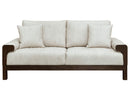 Raramuri - Loveseat - White / Dark Brown