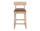 Balam - 30" Upholstered Barstool (Set of 2) - Light Brown / Dark Brown
