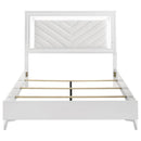 Cassia - Queen Footboard & Slats, Box 2 of 3 - White High Gloss