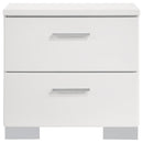 Felicity - Queen Footboard, Side Rails & Slats For LED Panel Bed, Box 2 of 2 - White