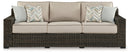 Coastline Bay - Sofa With Cushion - Brown