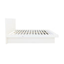 Jessica - Queen Footboard & Side Rail Top Rail, Wooden Base, Box 3 of 3 - White