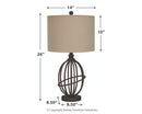 Manasa - Metal Table Lamp  - Dark Brown