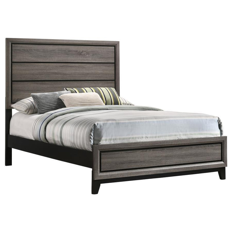 Watson - Full Headboard, Footboard & Slats, Box 1 of 2 - Gray Oak
