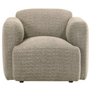Dorset - Fabric Upholstered Round Track Arm Accent Chair
