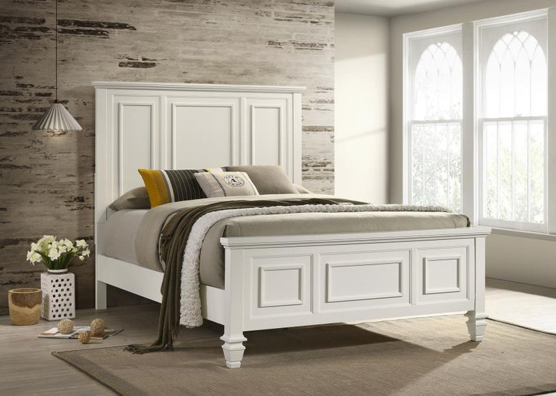 Sandy Beach - Queen Footboard, Box 2 of 3 - Cream White