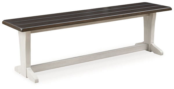 Darborn - Large Dining Room Bench - Gray / Brown