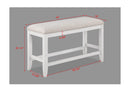 Wendy - Counter Height Bench - White / Beige