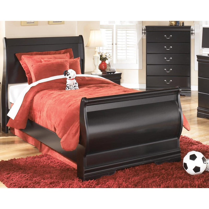  Size_Twin  -- Huey Vineyard B128B5 Twin Sleigh Bed IMAGE 2