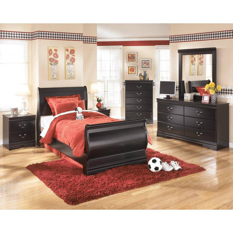  Size_Twin  -- Huey Vineyard B128B5 Twin Sleigh Bed IMAGE 3