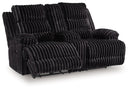Rhine Falls - Double Reclining Power Loveseat With Console - Onyx