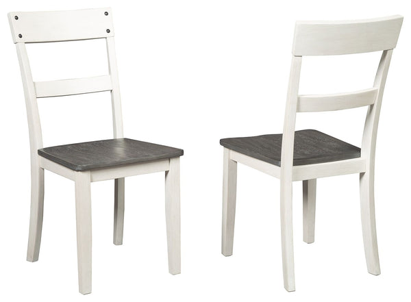 Nelling - Dining Room Side Chair (Set of 2) - White / Brown / Beige