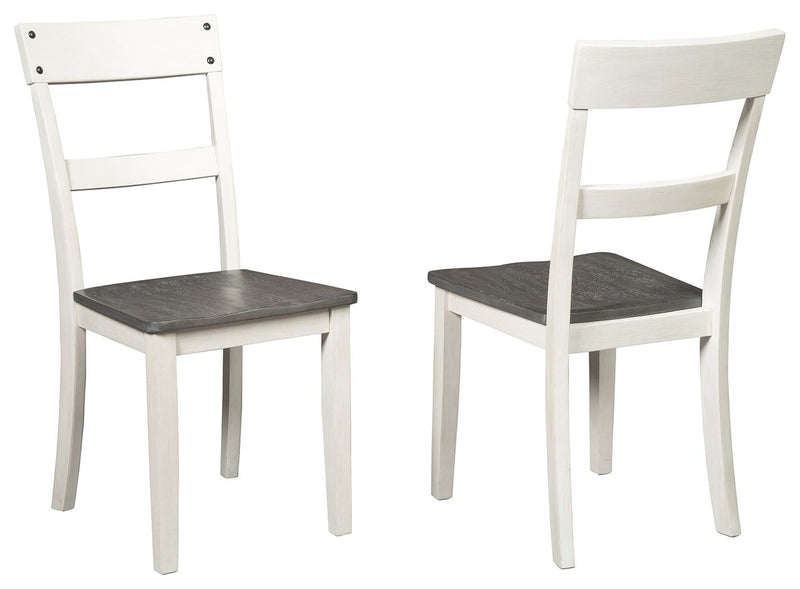 Nelling - Dining Room Side Chair (Set of 2) - White / Brown / Beige