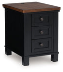 Wildenauer - Chair Side End Table - Brown / Black
