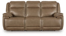 Glencroft - Power Reclining Sofa With Adjustable Headrest - Sahara