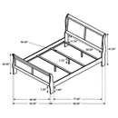 Louis Philippe - Queen Headboard & Footboard, Box 1 of 2 - Cappuccino
