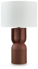 Rowandale - Metal Table Lamp - Brick Red