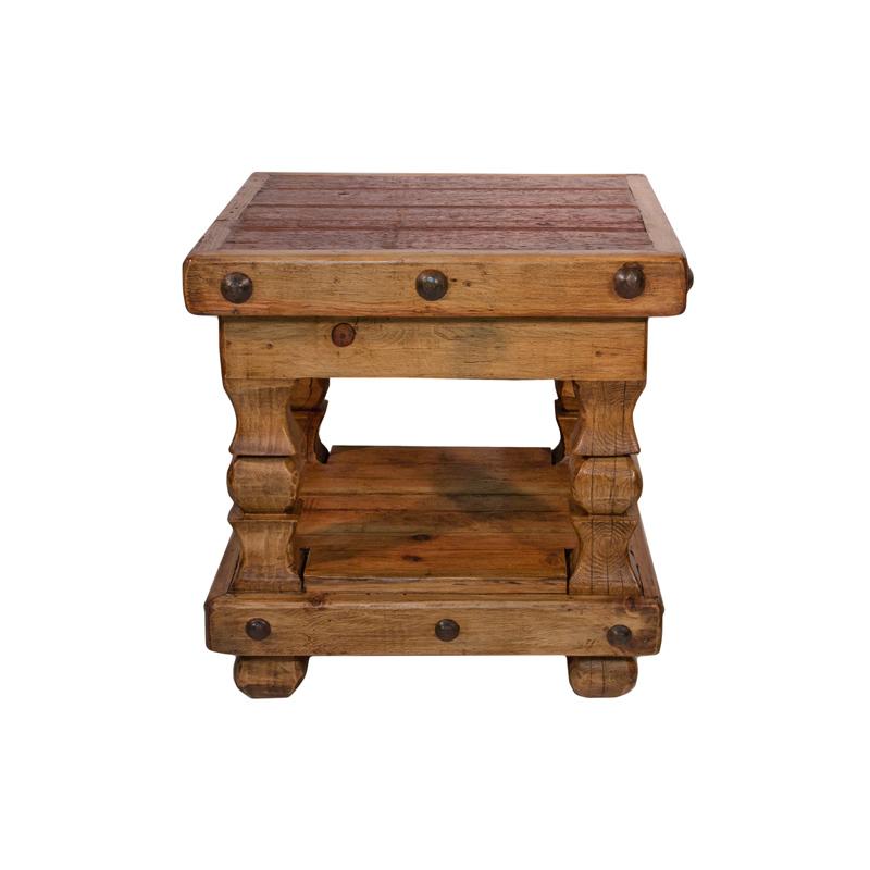 LMT Imports Old Wood End Table ZHUGO-122 IMAGE 2