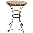 LMT Imports Round Whiskey Barrel Pub Height Dining Table with Trestle Base ZCINC-106 IMAGE 1