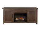 Novus Lodge - 70" Electric Fireplace - Dark Brown