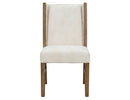 Silver - 39'' Upholstered Chair (Set of 2) - Ivory / Dark Brown