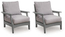 Cove Beach - Lounge Chair With Cushion (Set of 2) - Gray