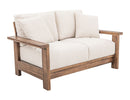 Duna - Loveseat - White / Light Brown