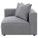 Jennifer - Upholstered Corner Chair - Gray
