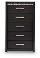 Shoralli - Five Drawer Chest - Black